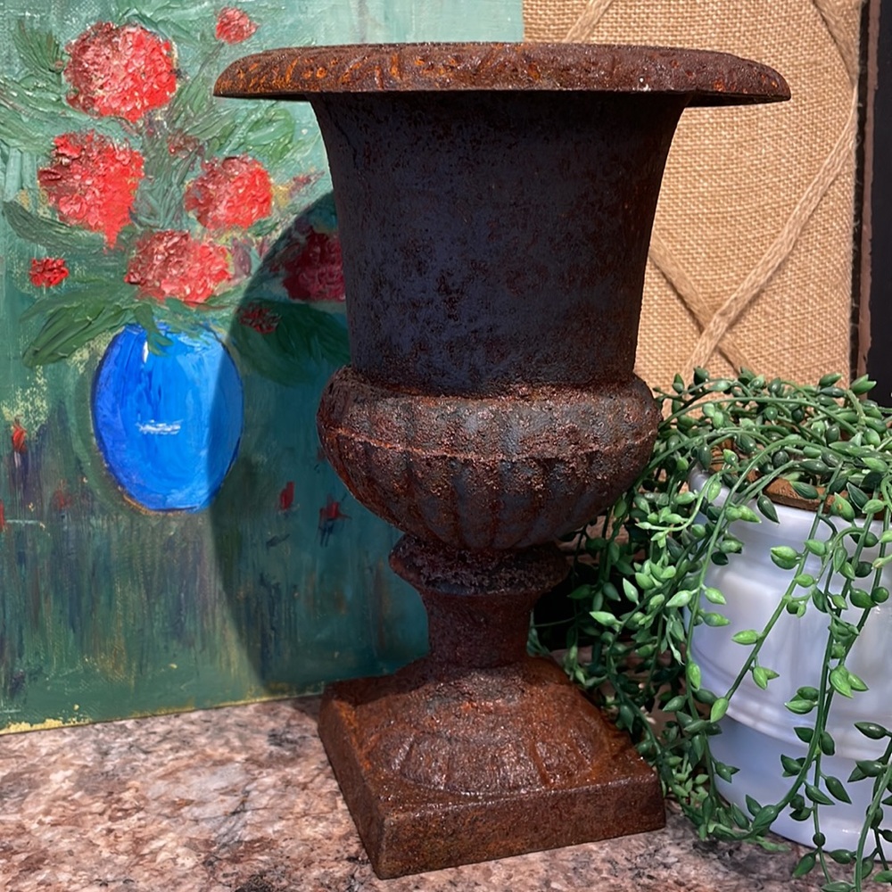 Vintage cast iron planter